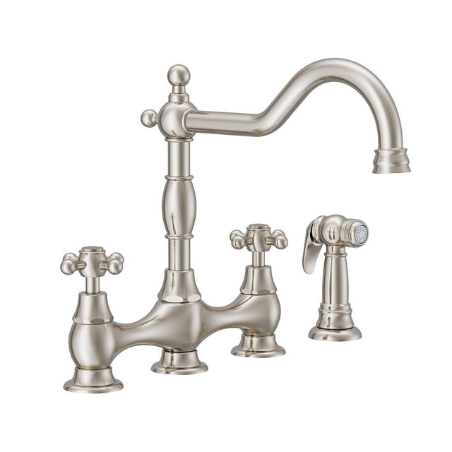 Gerber D404457BS Satin Black Opulence Two Handle Bridge Faucet