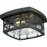 Quoizel SNN1612K Stonington Outdoor flushmount mystic black Outdoor Lantern