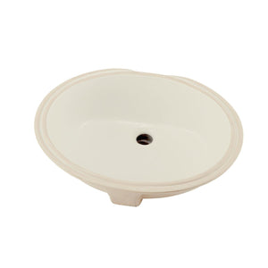 Gerber G0012780 White Luxoval Oval Standard Undercounter Bathroom Sink
