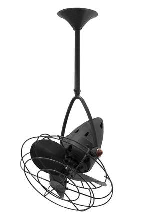 Matthews Fan JD-BK-MTL Jarold Direcional ceiling fan in Matte Black finish with metal blades.
