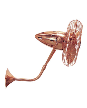 Matthews Fan BP-CP-MTL Bruna Parede wall fan in Polished Copper finish.