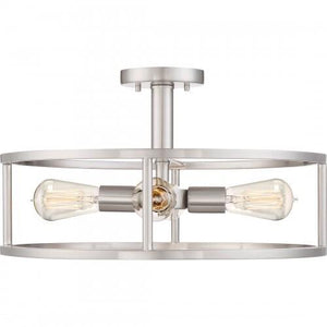 Quoizel NHR1718BN New Harbor Semi flush 4 light brshd nkl Semi-Flush Mount