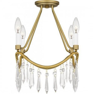 Quoizel AID1712AB Airedale Semi flush 4 lights aged brass Semi-Flush Mount