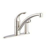 Gerber G0040015 Chrome Viper Single Handle Kitchen Faucet W/ Spray On Deck 1.75GPM ...