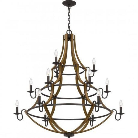 Quoizel SHR5015RK Shire Chandelier 15 lights  rustic black Chandelier