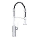 Gerber D455237BS Satin Black Kinzie Pre-rinse Single Handle Spring Spout Kitchen ...