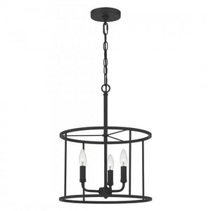 Quoizel ABR2814MBK Abner Pendant 3  light matte black Pendant