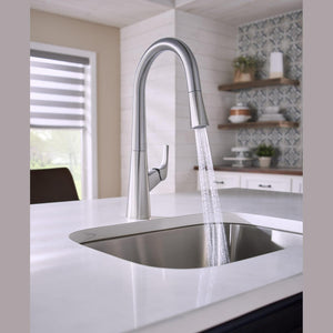 Gerber D454419BS Satin Black Vaughn Single Handle Pull-down Kitchen Faucet