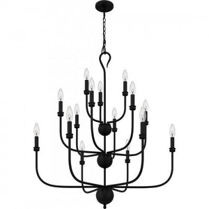 Quoizel BLA5032MBK Blanche Chandelier 15 lights matte black Chandelier