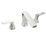 ANZZI L-AZ902BN 2-Handle 3-Hole 8 in. Widespread Bathroom Faucet With Pop-up Drain in Brushed Nickel