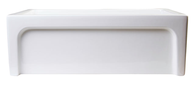 ALFI brand AB3018ARCH-B  30" Biscuit Arched Apron Thick Wall Fireclay Single Bowl Farm Sink