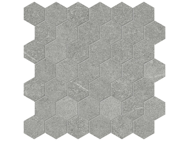 Anatolia Tile 2" Mjork Color Body Porcelain Mica Hexagon 42 Piece Mosaic 4501-0380-0 1 Sheet = .97 Sq. Ft." Mica 2" Hexagon - premium natural stone mosaic tile from Anatolia Tile, available at PoshHaus showroom in Keene, NH