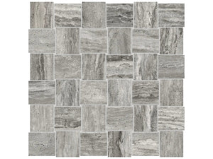 Anatolia Tile 2X2 Basketweave Precept Mica Matte Porcelain Mosaics. 1 Sheet = 1.17 Sq. Ft. 4501-0203-0 (63-520) Mica 2x2 - premium natural stone mosaic tile from Anatolia Tile, available at PoshHaus showroom in Keene, NH