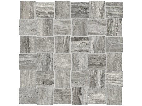 Anatolia Tile 2X2 Basketweave Precept Mica Matte Porcelain Mosaics. 1 Sheet = 1.17 Sq. Ft. 4501-0203-0 (63-520) Mica 2x2 - premium natural stone mosaic tile from Anatolia Tile, available at PoshHaus showroom in Keene, NH