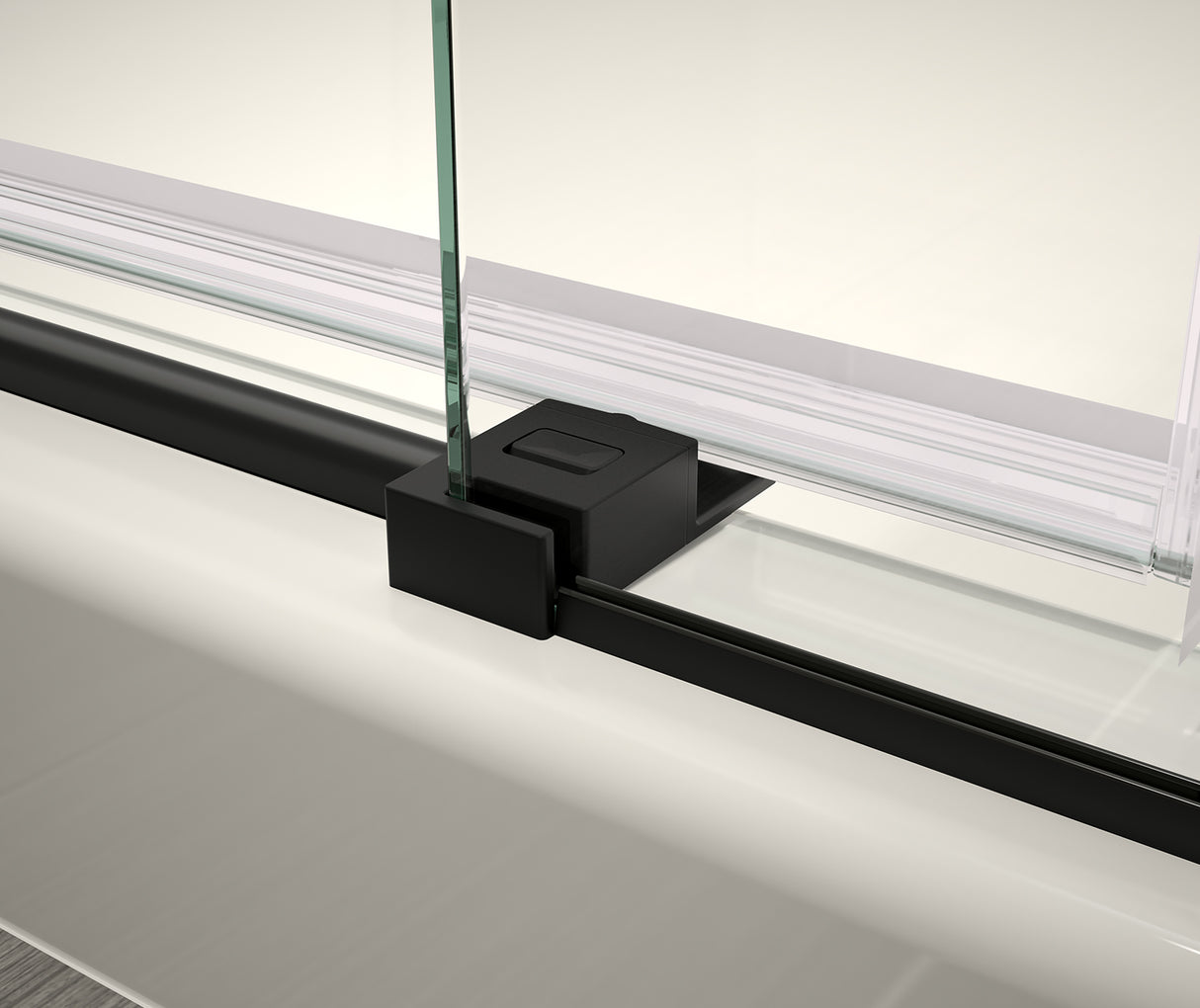 MAAX 138541-810-340-000 Halo Pro GS 56  ½-59 X 78 ¾ in. 8mm Sliding Shower Door for Alcove Installation with GlassShield® glass in Matte Black