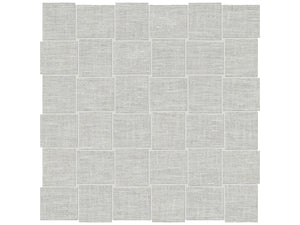 Anatolia Tile 2X2 Basketweave Belgian Linen Mist Porcelain Mosaics. 1 Sheet = .96 Sq. Ft. 4501-0032-1 Mist Basketweave 2x2 - premium natural stone mosaic tile from Anatolia Tile, available at PoshHaus showroom in Keene, NH