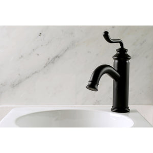 Fauceture LS5410RL Royale Single-Handle Bathroom Faucet with Push Pop-Up, Matte Black