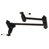 Kingston Brass KS3100PL Restoration Wall Mount Pot Filler Kitchen Faucet, Matte Black