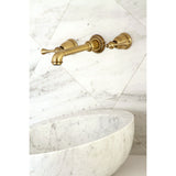Kingston Brass KS7123BL 8-Inch Center Wall Mount Bathroom Faucet, Antique Brass