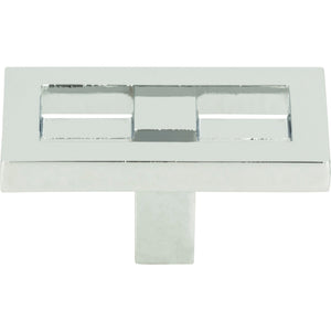 Atlas Homewares Nobu Rectangle Knob 1 3/4 Inch Polished Chrome