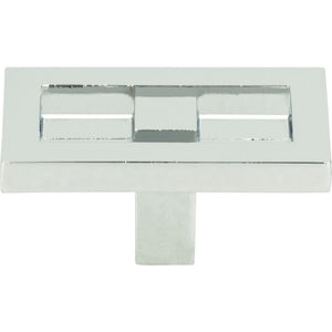Atlas Homewares Nobu Rectangle Knob 1 3/4 Inch Polished Chrome