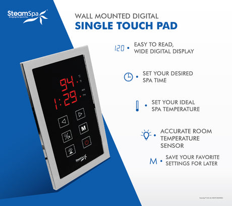 SteamSpa Touch Panel Control System STPCH