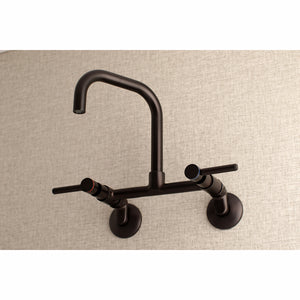 Kingston Brass Concord 8-Inch Adjustable Center Wall Mount Kitchen Faucet, Oil Rubbed Bronze