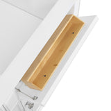 Lorelai 60" Double Vanity, Bright White, w/ 3 CM Siberian Silestone Top w/FreePower Wireless Charger