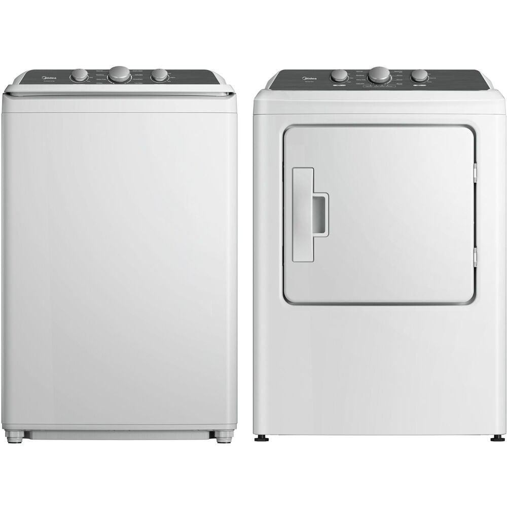 Midea MLTW41A1BWW-G-KIT 4.1 CF Top Load Washer (MLTW41A1BWW) & 6.7 CF Gas Dryer (MLTG41N1BWW)