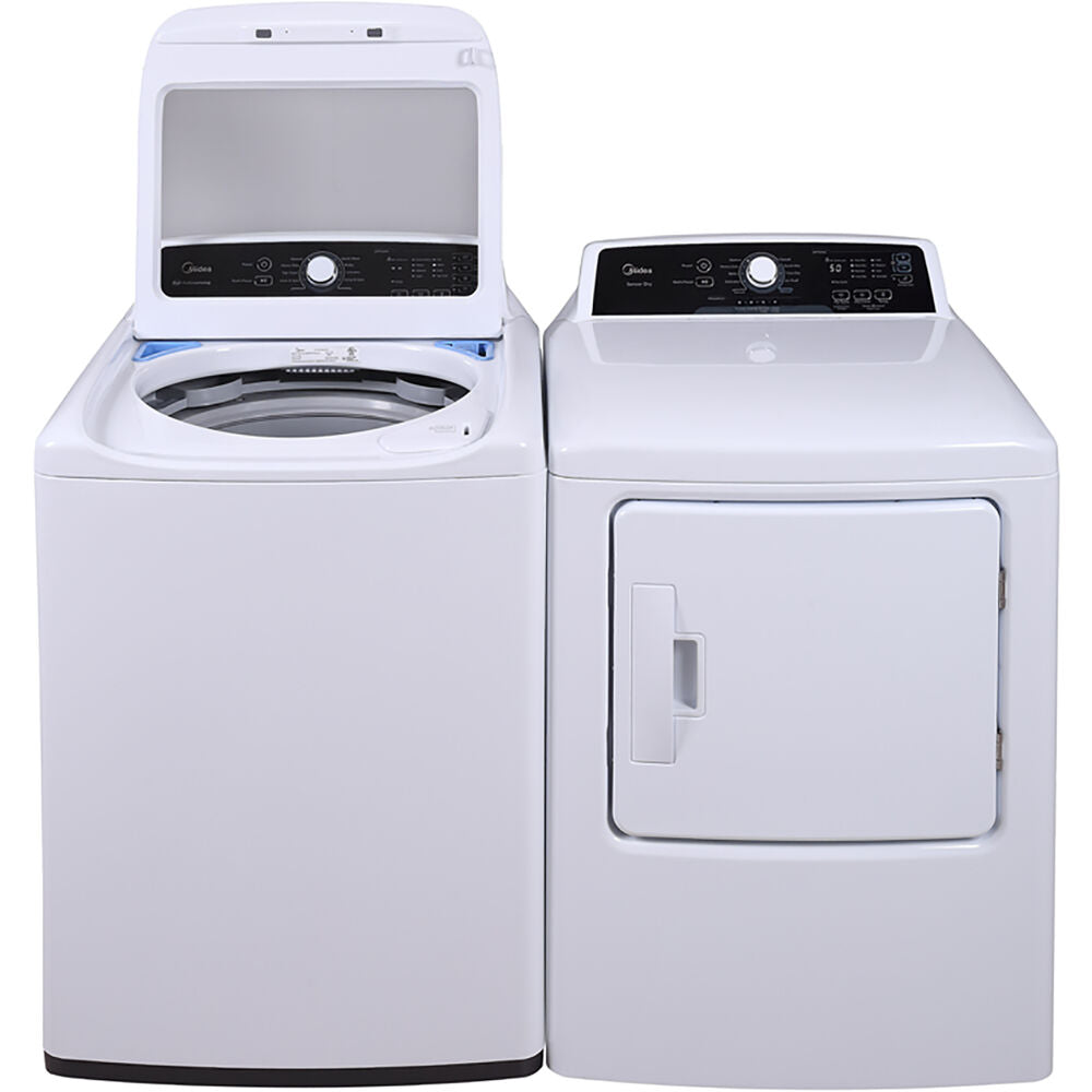 Midea MLV41N1AWW-E-KIT 4.1 CF Top Load Washer (MLV41N1AWW) & 6.7 Electric Dryer (MLE41N1AWW)