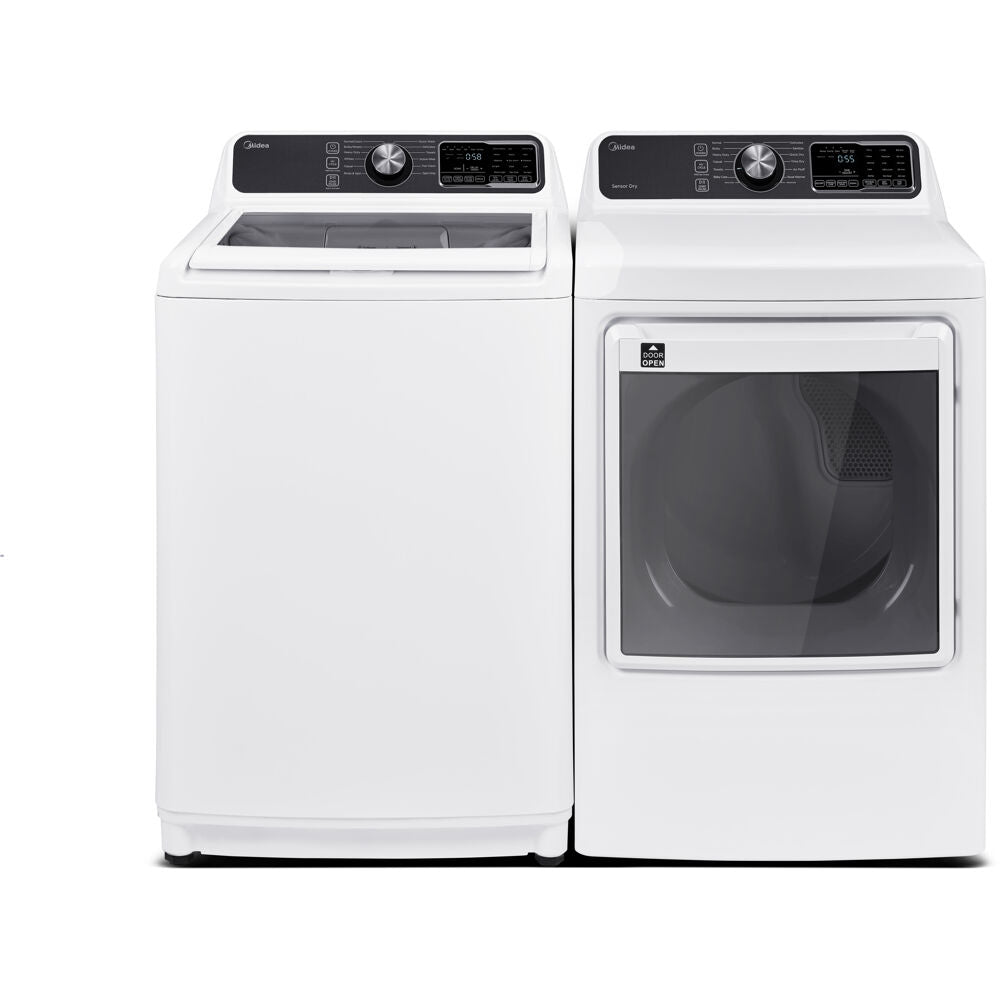 Midea MLV45N3BWW-G-KIT 4.5 CF Top Load Washer (MLV45N3BWW) & 7.5 CF Gas Dryer (MLG45N3BWW)