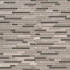 Modello grigio interlocking 12X12 glass stone mesh mounted mosaic tile SMOT-SGLSIL-MODGRI6MM product shot multiple tiles angle view