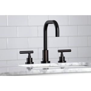 Kingston Brass FSC8935CML Manhattan Widespread Bathroom Faucet with Brass Pop-Up, Oil Rubbed Bronze