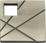 Atlas Homewares Modernist Left Square Knob 1 1/2 Inch Brushed Nickel