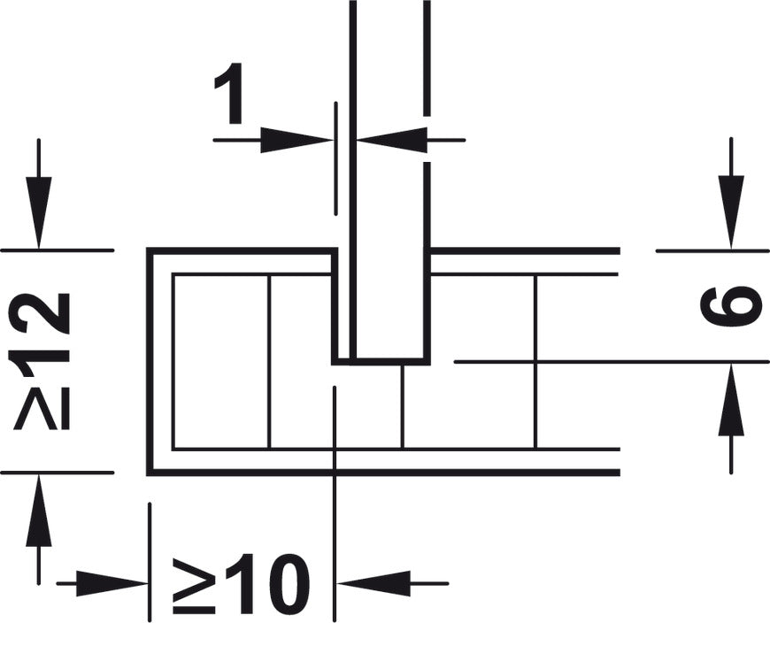 Häfele 260.09.560 Rear Panel Connector, Ixconnect RPC G 13/20, gray plastic, For wood thickness: From 12 mm (1/2")
