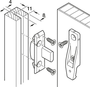 Häfele 262.49.356 Pacofix - SF/DF-L, Hook-On Panel Component, Black, for use with wood screws