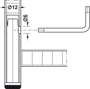 Häfele 637.24.021 Insert Leveler, Load bearing capacity approx. 300 kg, drilling depth: 43 mm, unfinished, height: 32 mm, zinc alloy