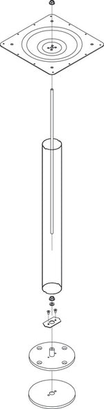 Häfele 635.70.091 Bolt-Down Fixed Column, 883 mm (34 3/4")