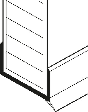 Häfele 713.22.062 Plinth profile, with sealing lip, Length 2.5 m, transparent, for panel thickness: 16 mm