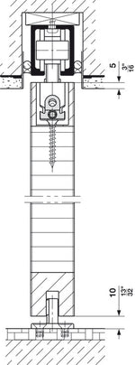 Häfele 940.80.050 Assembly Wedge, for Doors Running in the Ceiling, 2 pcs per sliding door, set of 2 pieces for 1 sliding door