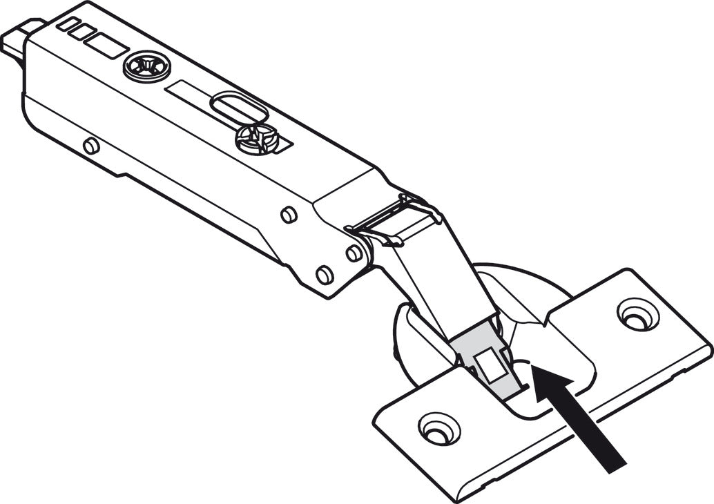 Häfele 348.40.010 Grass - Opening angle restraint, Tiomos concealed hinge, 85°, Bright, steel, model F072135751517