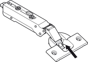 Häfele 348.40.010 Grass - Opening angle restraint, Tiomos concealed hinge, 85°, Bright, steel, model F072135751517