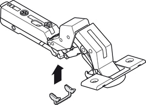 Häfele 348.40.010 Grass - Opening angle restraint, Tiomos concealed hinge, 85°, Bright, steel, model F072135751517