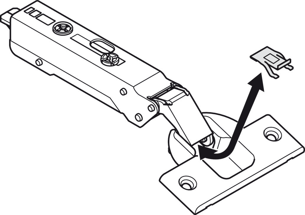 Häfele 348.40.010 Grass - Opening angle restraint, Tiomos concealed hinge, 85°, Bright, steel, model F072135751517