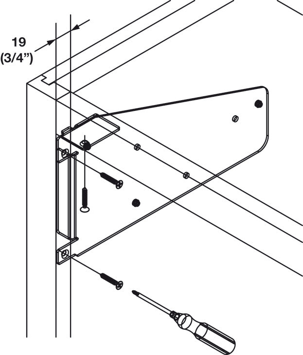 Häfele 372.29.118 Cabinet Bracket Kit, Free Up