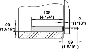 Häfele 372.91.479 Housing, Screw-mounted, Gray, similar to RAL 7035