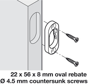 Häfele 262.94.014 Panel Connector, Button-fix™ Type 1 Flush Fix, for Parallel Panels, Type 1 flush fix