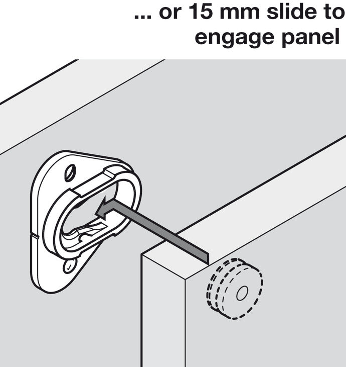 Häfele 262.94.000 Button-fix™ - Panel Connector, Type 1 Fix, for parallel panels, Type 1 fix
