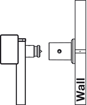 Häfele 807.72.513 TAG - Horizontal Bars, Symphony Wall Mount System, Width: 1194 mm (47"), pewter