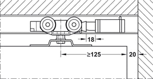 Häfele 940.42.312 Impact Damper with Magnetic Holder, Slido D-Line11 additional set for 50P-120P, 50C-120C, 50I-120I, for Slido Classic 40-L to 120-L, Slido Classic 40-J to 120-J, Slido Classic 40-N to 120-N, 40-O to 120 O, Slido Classic 40-P to 120-P, Sl